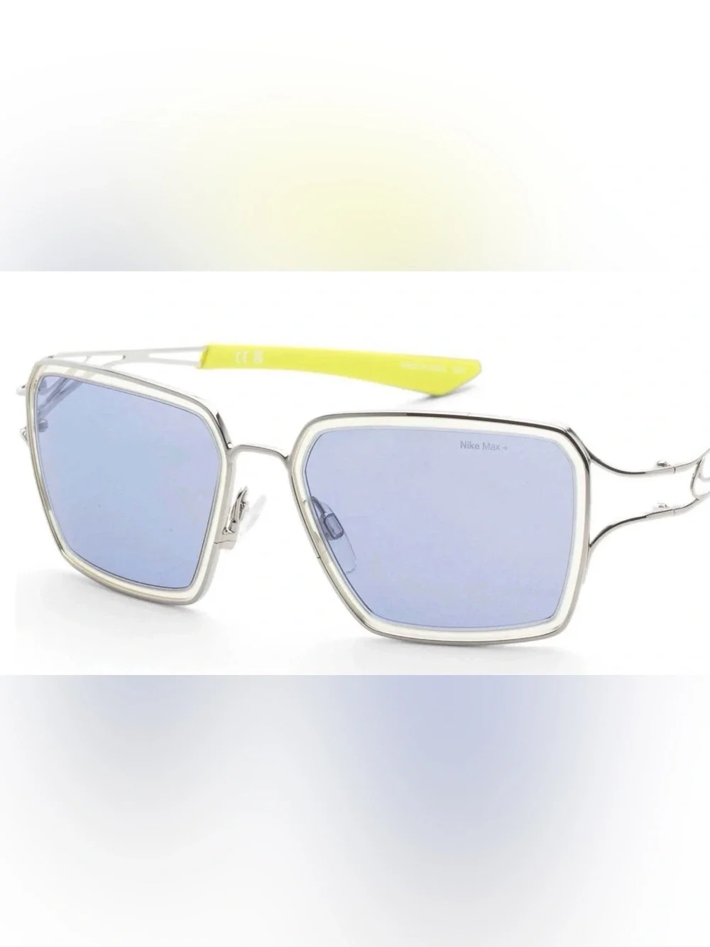 ⚡️Nike Max+ Veil Prism EV24049 Silver Yellow Blue Sunglasses New in Box!⚡️